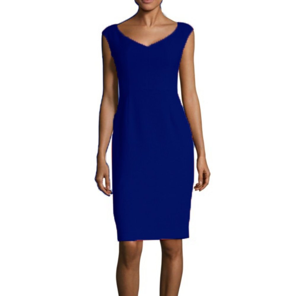 Black Halo Blue Waverly Sheath Dress 20